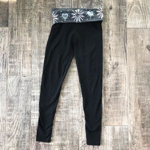 Pink Victoria’s Secret Fold Over Yoga Pants Sequin